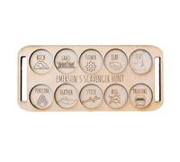 Kids Scavenger Hunt, Wooden Nature Tray, Nature Scavenger Hunt Tray Featuring Various BugIllustrations,For Camping Backyard Educational Activity Road Trip Birthday Stocking