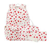 Kids School Backpack, Corduroy School Bookbag Set, Pencil Case Lunch Box Knapsack for Women Girls Outdoor Activities Sports Vacation College Camping Hiking