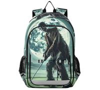 Kids School Backpack for Boys Girls, 17 Inch Large Boys Backpack Elementary School, 6-12 Y, Halloween Funny Zombie Print