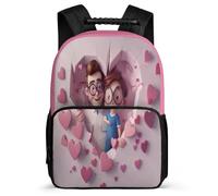 Kids School Backpack Girls Love Heart Schoolbag Boy 7-13 Years Old Elementary Students, Daypack Colourful Rucksack for Travel Camping Hiking