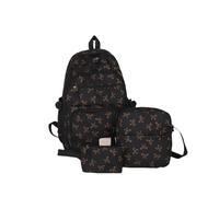 Kids School Bag, Black Backpack with Lunchbox, Plain Backpacks for Girls, Student Bag, Clear Backpack, Back Packs Women Travel, Backpacks for Girl, Mochila de fresita para niñas, Women Rucksack, Bow