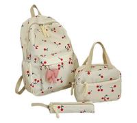 Kids School Bag, Black Backpack with Lunchbox, Plain Backpacks for Girls, Student Bag, Clear Backpack, Back Packs Women Travel, Backpacks for Girl, Mochila de fresita para niñas, Women Rucksack, Bow