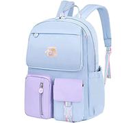 Kids School Bag for Pretty Girls Age 6-12 Years Backpack Water Resistant Primary School Ideal Birthday Gift for Daughter(BLUE)