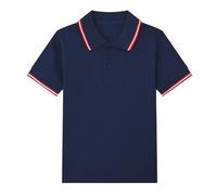 Kids School Striped Polo Shirt, Boys Girls Short Sleeve Collared Tops Lightweight Button Down Golf Tshirts Breathable Moisture Wicking School Uniform P.E.