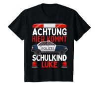 Kids Schulkind Luke Police 1st Class First School 2024 Boy T-Shirt