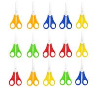 Kids Scissors, 5 Colors, 13 cm x 5.7 cm, Safety Scissors for Kids, Children Shears with Blunt Tips, 15-Pack for Art Projects, DIY Crafts, School Activities