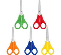 Kids Scissors,Small Scissors,5 Pcs Blunt Tip Childrens Scissor with cm Scale,for Scrapbooking Art DIY Craft Students Teaching Stationery for 14+ Years Old