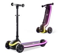 Kids Scooter, 2 in 1 Kick Toddler Scooter with LED Light-Up Wheels and Extra Wide Deck Deck, 3 Adjustable Heights, Lean to Steer Outdoor Toy Gift, 3 Wheels Scooter Suitable for Boys & Girls Ages 2-8,