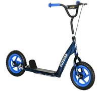 Kids Scooter Blue Steel TPR EVA Adjustable Handlebar 118x52x80-88cm NonSlip Deck