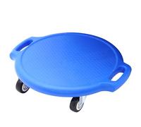 Kids Scooter Board Standard Scooter Board with Handles Swivel Casters Round Plastic Floor Surfer Fun Sports Scooters for Children Physical Education Home Use Kids Sitting Scooters Boards ages 3+ Blue