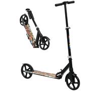 AIYAPLAY Kids Scooter, Foldable Kick Scooter, Adjustable Handlebar, Black