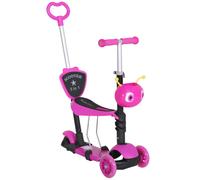 Kids Scooter Pink 5-in-1 Reinforced Aluminum Alloy 62x25x72.5cm Adjustable Seat