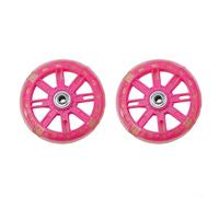 Kids Scooter Wheels 110MM Lights Flash Stunt Push Abec Bearings LED Light Up Stunt Push Scooter Wheels ABEC Bearings Child Friendly( for PINK)
