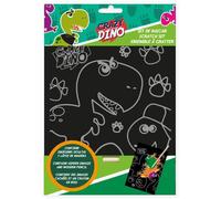 Kids - Scratch Art Crazy Dino Stationery Set, Color (KL11350)