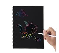 Kids Scratch Books,Handmade Drawing Notebook - Creative Scratch Drawing Book with Wooden Pen for Outdoors Study Room School Preschool