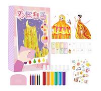 Kids Scratch Paper Set - Art Painting Kit, DIY Creative Fun with Scratch-Off Cards, Educational Art Activity with Postcards for Holiday Crafts Valentine’s Day Thanksgiving Gift for Children