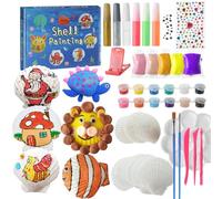 Kids Sea Shell Painting Kit, Arts & Crafts Painting Gifts for Boys Girls, Creative Craft Activities DIY Toys for Age 5 6 7 8 9 10 11 12 Year Old, Birthday Easter Halloween Rainy Day Party Presents