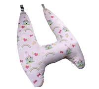 Kids' Seat Belt Cover Travel Pillow Headrest For Kids Adjuster For Child Sleeping Neck Shoulder Support Cushion Pad Cartoon Anime For Baby Trim Lights for Cars (Watermelon Red, One Size)