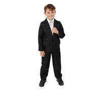 Kids Secret Agent Fancy Dress Costume. Black Suit. 2Pc Black Suit With Jacket & Trousers. Perfect For Science Fiction, Movie Themed & Halloween Fancy Dress Costumes. Large