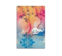 Kids See Ghosts Music Poster Canvas Art Print - Pop Art Album - Living Room Decor - 20x30inch (50x75cm) Unframe-style-10