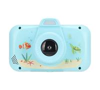 Kids Selfie Camera, Toy Camera Portable Front Dual Lens Video Function for Christmas (Blue)