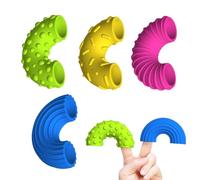 Kids' Sensory Finger Toys - Novel Texture Fidget Finger Sleeves, Silicone Squeeze Toys, Multi-Texture Touch Stimulation, Suitable for Home, Travel, Classroom Use