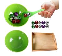 Kids Sensory Toys | Fine Motor Skill Bell Scooping Set | Life Sensory Toy | for Kids Travel Kindergarten Homeschool Birthday Holiday Boys Girls