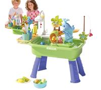 Kids Sensory Water Table - Skill Development Toy, Water And Sand Pit Table Kids, Creative Exploration Unit For Backyard Outside Develop Skills Beach Outdoor Home Playtime Hand-Eye Coordination