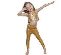Kids' Sequin Pants Cotton-Spandex Blend Adjustable Waist Sparkly Sequins Leggings Trousers for Birthdays Dance & Photo Shoots Breathable All-Day Wear