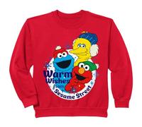 Kids Sesame Street Kids Xmas Big Bird Elmo Friends Cookie Monster Sweatshirt