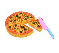 Kids Set for Boys Kitchen Food Toy Parent Child Communication Pizza Shape Kitchen Plastic Toy Cut Play Food For Girl Wooden Letter Play (Orange, 17cm)