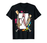 Kids Seven 7 Year Old Baseball 7th Birthday Boy Baseball T-Shirt