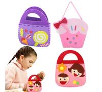 Kids Sewing Bag Kit - Beginner's Handbag Purse Sewing Projects - Fun Arts Projects Beginner-Friendly Sew Your Own Handbag Pouch for Creative Kids