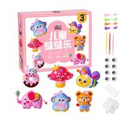 Kids Sewing Kit, Educational Craft Set, Creative Learning Skill, Animal Fun Crafts Projects, Felt Animals Sewing for Children Beginners, Boys Girls, 6.1x7.48x1.77 inches