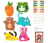 Kids Sewing Kit - Play n Learn Fun DIY Craft Ornaments for Beginners, Educational Toys for Children to Learn to Sew