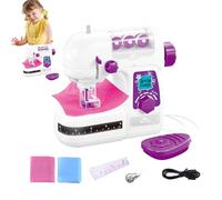 Kids Sewing Machine Toy - Portable Battery Powered Mini Sewing Kit with Light, Educational Craft Śewing Machine for Beginners Ages 8-12, Interactive Learning Toy for Home & Travel