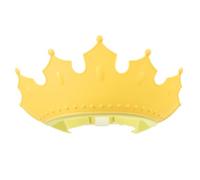 Kids Shampoo Hat Adjustable Waterproof Crown Shape Yellow | Tpe and Pp Blend, Secure Fit for Babies and Children, Keeps Shampoo and Water Away from Ears and Eyes