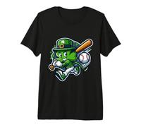 Kids Shamrock Swinging Baseball Bat St Patricks Day Toddlers Premium T-Shirt