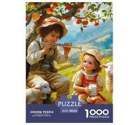 Kids Sheep Flute 1000 Pieces Jigsaw Puzzles For Adults Educational Games Stress Relieving Entertainment Exercise The Memory of The Brain for Adults And Kids, Age 12 Years Up 38x26cm/1000pcs