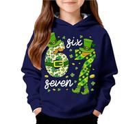 Kids Shirts Irish Heart Leopard Tops Suitable for Summer Rainbow Print Funny Versatile Holidays Loose Fit Comfort Blouse