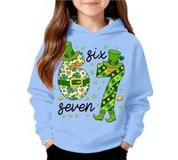 Kids Shirts Preppy Parties Leopard Tee Unisex Unicorn Oversized Cute Themed Graphics 2-14 Years St Patricks Day Sky Blue