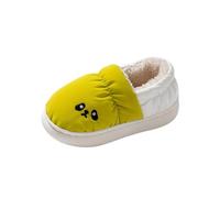 Kids Shoes Cute Cartoon Animals Fleece Lined Warm Shoes Insulated Waterproof Non-Slip Fluffy Indoor Footwear Soft Sole Wide Fit Comfortable Flat Breathable Footwear Green