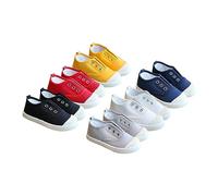 Kids Shoes Toddlers Canvas Sneakers Slip-on Tieless Canvas Shoes Breathable Causal Running Tennis Shoes for Boys Girls 6#1_Navy