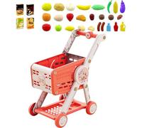Kids' Shopping Trolley - Shopping Trolley with Playset, Kids Kitchen | Stand for, Sorting Play, Role Playing Learning Accessories for 1 to 3 Years and Up, ,