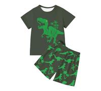 Kids Shorts And T-Shirts Sets Boys - Dinosaur Graphic Play Set For Boys Featuring Cool Printed Tee And Comfy Shorts Ideal For Kids