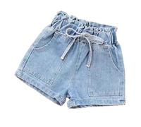 Kids Shorts Girls Summer Clothes for Football Pants Youth Boys Denim Short Skirt Hot Cargo Gingham School Compression Jean Jeans 4-13 Years Girls' Uniform Jacket Blue Low Rise