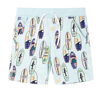 Kids' Shorts with Drawstring Elasticated Waist Soft Blue Melange 104 vidaXL