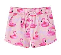 Kids' Shorts with Drawstring Pants Flamingo Swim Ring Print Light Pink 104 vidaX