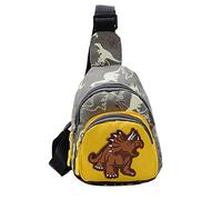 Kids Shoulder Bag - Dinosaur Cross Body Sling Bag | Children's Messenger Crosss Body Backpack Chest Pack Outdoor Sports Travell Casual Fashion Shoulder Purse for Men Women, yellow, see