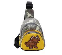 Kid's Shoulder Bag - Dinosaur Sling Bag, Lightweight Everyday Bag, Waterproof Satchel with Adjustable Strap, Soft Backpack for Toy Snacks, Fun Travel or School Authorities for Girls, yellow, see